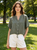 Linen shirt REF. 7359: Vert Canard