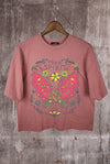 Butterfly Graphic Crop Tee.  : Ivory / Large