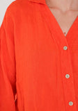 48902 PLAIN LINEN SHIRT: NAVY