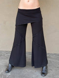 Wide Leg Panel Pants: Brass / S