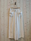 REF 6507 100% LINEN TROUSERS TWO POCKETS: PISTACHIO