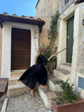 Cotton Venus Midi Dress ~ Black: S ~ Bust 38" / Length 50"