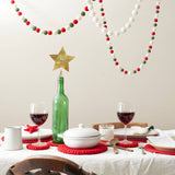 TARUTSHA Boho Felt Ball Pompom Garlands 200cm: 2.5cm / Cream