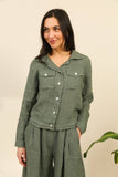 Linen Shirt REF. 3870: Kaki