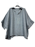 6848 LINEN TUNIC: MOUTARDE