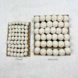 TARUTSHA Boho Felt Ball Pompom Garlands 200cm: 2.5cm / Cream