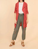 100% Linen Vest REF. 9679: Wasabi