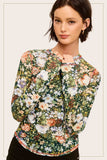 JCT7700-Semi Sheer Crew Neck Long Sleeve Mesh Layering Top: Hazelnut / L