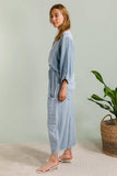 100% Linen Trousers REF. 9530: Black