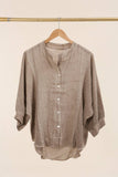 100% Linen Shirt REF. 9230: Duck Green