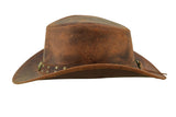 Arizona Leather Hats for Men & Women Cowboy western style: Redish / L