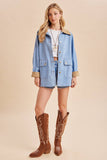 DENIM BARN JACKET: MEDIUM WASH / M