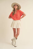 8286DK Zoie V-Neck Short Sleeve Top 5: Green / Contemporary / M