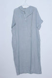 Short Dresses in 100% Linen REF. 1493: Sky Blue / Unique