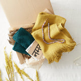 VARGA Unisex Banana Yarn Wristwarmers: Saffron Orange