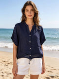 Linen shirt REF. 7359: Vert Canard