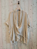 REF 83591 OVERSIZE BLOUSE 100% LINEN: KHAKI
