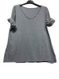 69461 BASIC COTTON TSHIRT: PERSIMMON