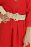 3382C PREMIUM LINEN LONG DRESS: WHITE