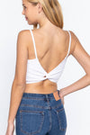 .._ SI-22427 FITTED REMOVABLE BRA CUP TWISTED BACK CAMI: MNT-sky mint-134982 / M