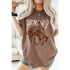 STAY WILD WESTERN GRAPHIC OVERSIZED TEE: IVORY / OS