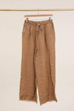 100% Linen Trousers REF. 82750: Khaki