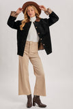 CORDUROY BUTTON DOWN BARN COAT INNER PLAID: CAMEL / S