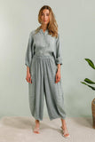 100% Linen Trousers REF. 9530: Taupe
