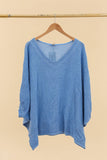 Blouse in 50% linen and 50% cotton REF. 4652: White