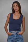 S1187N | Double Layered Seamless Top: Hyacinth / ML