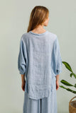 100% Linen Shirt REF. 9230: Black