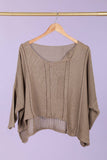 61113 100% COTTON SWEATER: KAKI