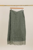 Linen Skirt REF. 80126: Wasabi