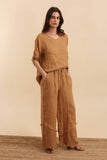 100% Linen Trousers REF. 5105: Sky Blue