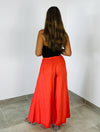 REF 30201 WIDE LEG LINEN PANTS 100%: CAMEL