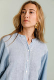 100% Linen Shirt REF. 9230: Navy