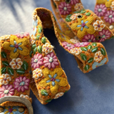 In the Garden Floral Embroidered Wool Belt: Large
