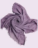 JC021037 Soft Crinkle Gauze Scarf – Boho Lightweight Shawl, Vintage Washed Wrap with Raw Fringe Edges: Green