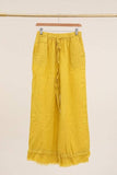 100% Linen Trousers REF. 82750: Duck Green