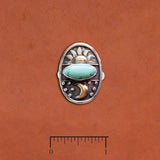 Sun and Moon Ring w/ Turquoise: #5