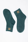 Happy Feet Embroidered Socks 🙃 - Fun Vibes: Rust