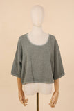 TOP 3791 90% COTTON 10% LINEN: KAKI