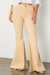 Corduroy flare pants with pockets: CHARCOAL / L