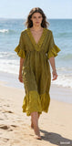 Linen dress REF. 72341: Wasabi