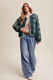 Embroidered Quilted Western Jacket LJ0260: Plum / S