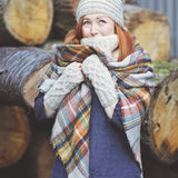 RAJA Cable Knit Wool Lined Wristwarmer Gloves: Mustard Yellow
