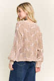 CESW4190- RIBBED TEXTURED KNIT SWEATER: KHAKI / S-M-L(2-2-2)