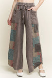 MineralWash Paisley Cropped pants HP5849 : Vintage Olive / S-M-L / 2-2-2