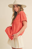 8286DK Zoie V-Neck Short Sleeve Top 5: Ivory / Contemporary / L