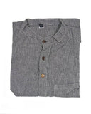 Solid Cotton Kurta: Bronze / Large